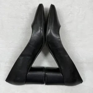 Calvin Klein Kcalanta2 Black Leather Square Toe Block Heel Pumps Women's Size 6M thumbnail 9