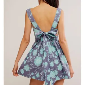 Free People Women's Meet Me In Maui Floral Printed Mini Dress Size Large NWT thumbnail 5