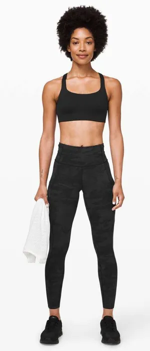 Lululemon Fast & Free Tight 25" Incognito Camo Multi Grey Size 4 thumbnail 1