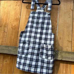 Cindy Plaid Shift Dress size small fall autumn blue‎ overalls size small thumbnail 4