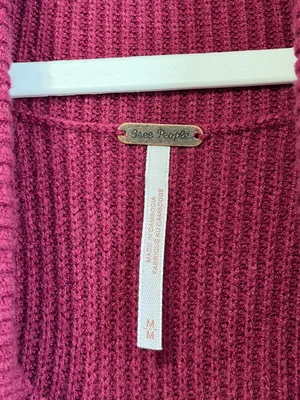 Free People Softly Structured Tunic Sweater in Berry Crush Size Medium Oversized thumbnail 3