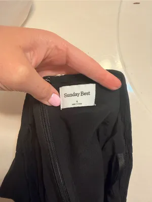 Sunday Best black mini skirt from Aritzia Size: 4 thumbnail 3