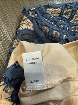 Lulu's Lovely Dusty Blue Lace Midi Dress with Nude Lining thumbnail 11