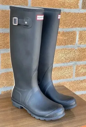 Hunter original stripe tall boots sz 8 thumbnail 1