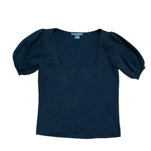 French Connection Women's Jaida‎ Babysoft Square-Neck Sweater Black Sz M thumbnail 10