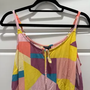 Torrid Challis Tiered Tie-Front Cami in Multi Geo 2X thumbnail 5