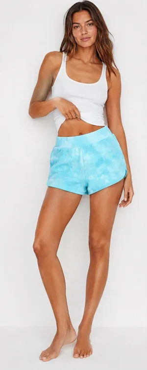Victoria's Secret Light Aqua Athletic Lounge Pocket Shorts Size L thumbnail 1