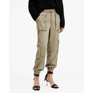 ALLSAINTS‎ Frieda Denim Trouser Cargo Pants in Green Size 12 thumbnail 2