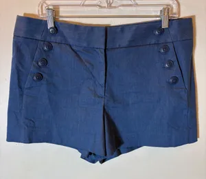 LOFT Riviera Sailor Shorts Size 10 Nautical Cotton Blend‎ thumbnail 1