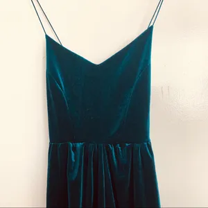 Beautiful Teal Blue Velvet Romper Size M thumbnail 5