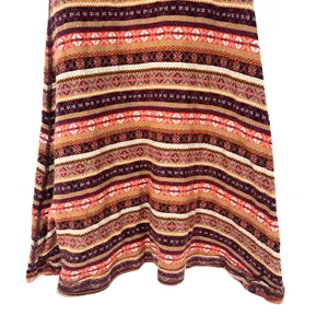 Free People Fair Isle Sweater Tank Dress Burgundy Multicolor Women's Medium thumbnail 8