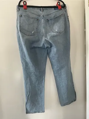 Abercrombie The 90s Straight Ultra High Rise Jeans 33 16 Light Wash Minimalist thumbnail 5