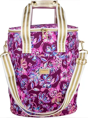Lilly Pulitzer Deluxe Wine Carrier Amarena Cherry Tropical With A Twist thumbnail 1