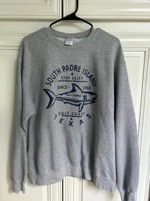 South Padre Sweatshirt Gray Size L thumbnail 1