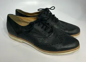 Geox‎ Respira dark navy blue oxford derby wingtip shoes women’s size 41 leather thumbnail 1