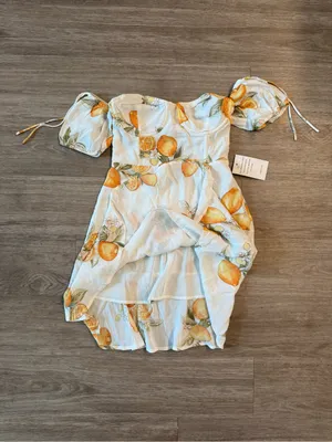 NWT For Love & Lemons Lemonade Mini Dress, Size XS thumbnail 3
