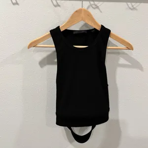 Helmut Lang Black Sleeveless Women's ribbed‎ tank size large thumbnail 2