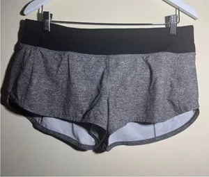 Lululemon Athletic Shorts Size 10 Grey Black thumbnail 1
