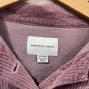 American Eagle Corduroy Cropped Jacket Mauve Button‎ Front Women’s Size XS thumbnail 6