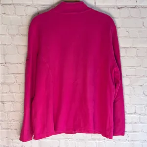 L.L.‎ Bean Women's Bright Pink Fleece Zip Up Jacket Size XL thumbnail 3