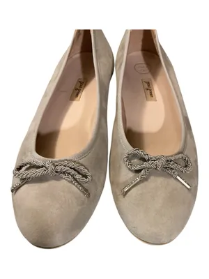 Paul Green "Super Soft" Greige Suede Bow Ballet Flats Size: UK 7 thumbnail 2