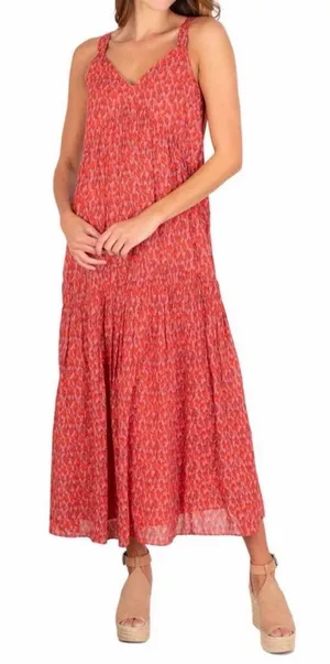 Joie Bondi Maxi Dress Tiered Sundress Flowy Lined Boho Sleeveless Size XL thumbnail 1