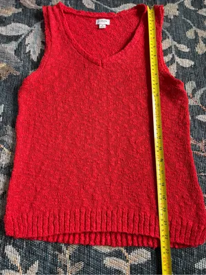 J. Crew Red V-Neck Sweater Tank Size S thumbnail 5