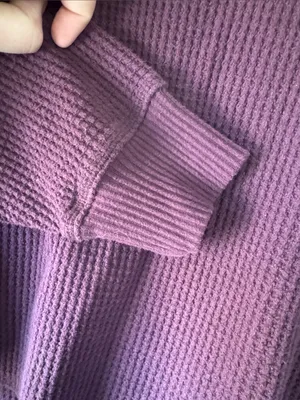 Old Navy Plum Long Sleeve Waffle Henley / M61 thumbnail 5