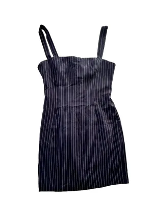 NWT Princess Polly Joni Navy Stripped Mini Dress Size 4 Small thumbnail 1