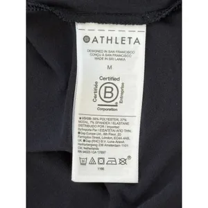 Athleta Air Out Cinch‎ Tank Top Womens Medium Black Activewear Lounge Yoga Tunic thumbnail 5