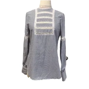 Ralph Lauren Womens Shirt Blouse Med Lace Trim Victorian Cottagecore Soft Girl thumbnail 2