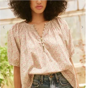 The GREAT. The Honey Top in Cream Mini WildFlower Print Women’s size 1 Small thumbnail 1