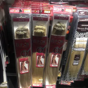 Blonde long human hair extensions Clipin Remy new thumbnail 6
