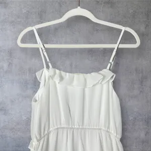 Prómesa New Chiffon Maxi White‎ Ruffle Bodice Adjustable Straps Dress Medium thumbnail 7