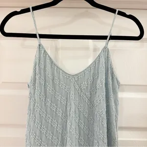 Kirious Los Angeles Floral Mesh Side Slit Stretch Maxi Dress Blue Sz Large thumbnail 2