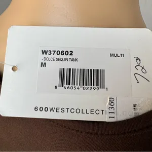 600 west Ombré Sequin Sleeveless Women's Top Size‎ Medium Brown thumbnail 12