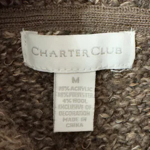 3082 | Charter Club Marled Knit Mock Neck Sweater Brown Womens M Cottagecore thumbnail 8