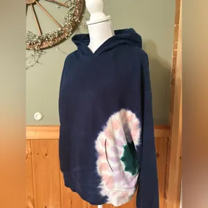 Wildfox large tiedye hooded kangaroo pocket sweatshirt thumbnail 2