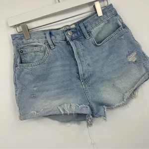 Free People Boho Shorts Size 27 Distressed Button Fly Summer Festival thumbnail 2
