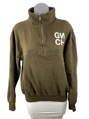 Soul Cycle Women's Olive Green GWCH Fleece Long Sleeve Half Zip Sweatshirt Sz S thumbnail 1