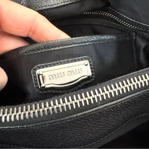 MIU MIU black textured leather satchel thumbnail 14