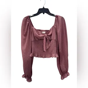 ALTAR’D STATE Dusty Rose Smocked Blouse thumbnail 7
