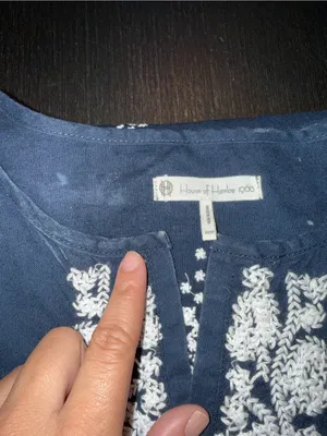 House of Harlow 1960 Linen Embroidered Bohemian Tunic Mini Dress thumbnail 7