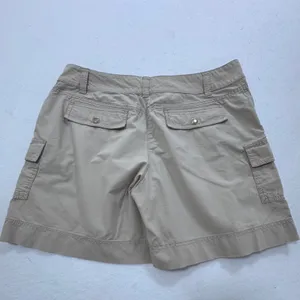White House Black Market Tan Cargo Shorts Womens 8 Khaki Utility Stretch Cotton thumbnail 2