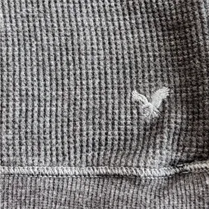 American Eagle Vintage Y2K Gray Long shirt with hoodie Size S thumbnail 8