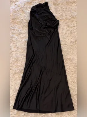 NEW Significant Other Nadia black satin dress sz 12 thumbnail 7