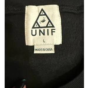 UNIF ‘Forget Paradise’ Pullover Crewneck Sweatshirt - Size Large - Black & White thumbnail 3