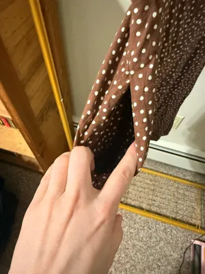 Old Navy Brown/White Polka dot dress thumbnail 4