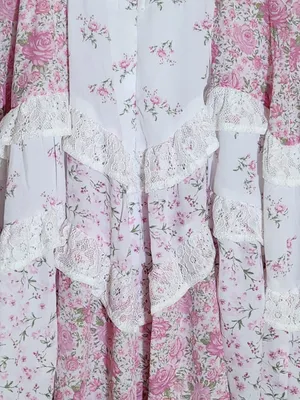 Altar'd State Pink and White Floral Boho Patchwork Mini Dress Size XS Flaw thumbnail 6