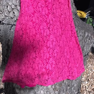Free People Pink Lace Maxi‎ Dress thumbnail 4